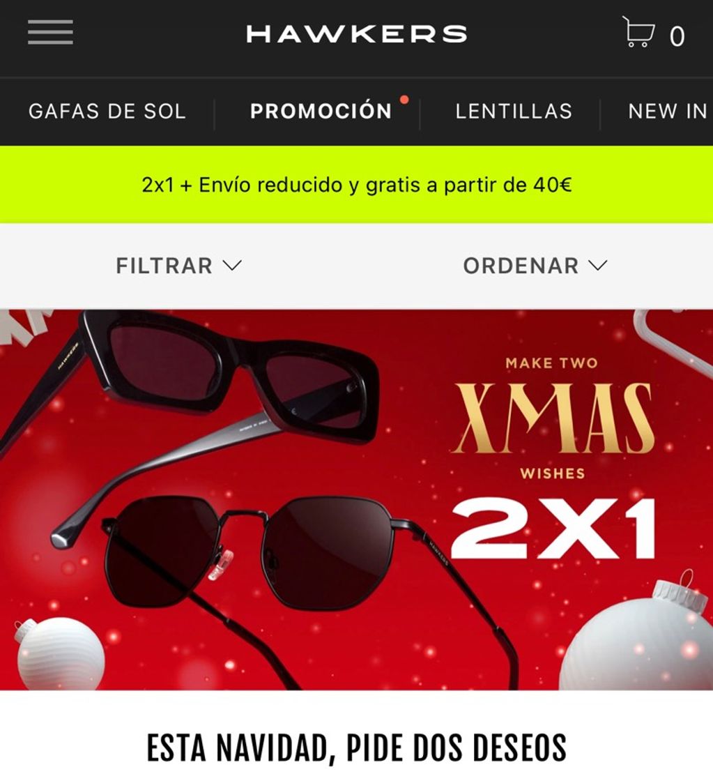 Moda 2x1 Gafas de sol Xmas | Hawkers