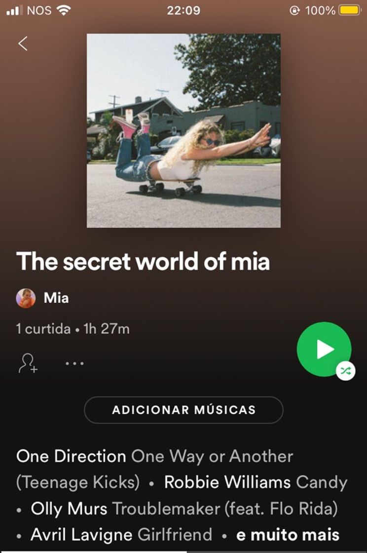 Canción Secret world of mia<3 (me)