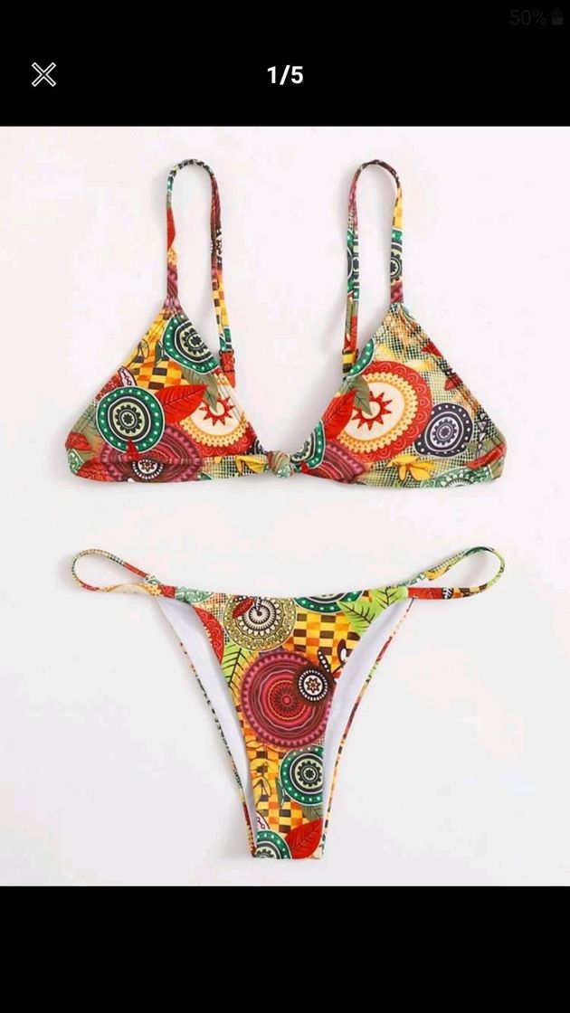 Moda Bikini con estampado geométrico