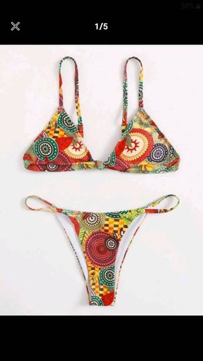 Bikini con estampado geométrico