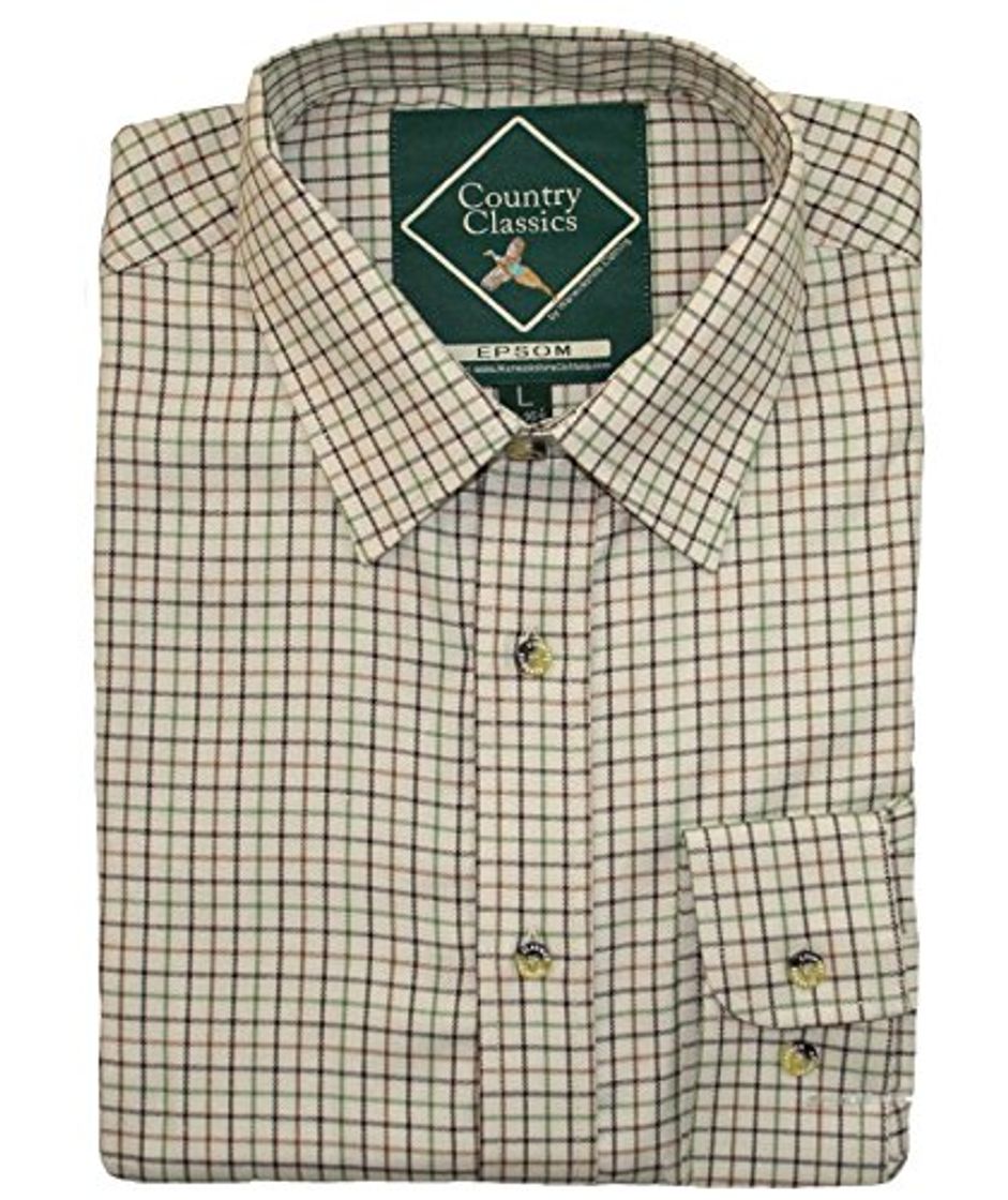 Fashion Country Classics - Camisa de cuadros de algodón grueso