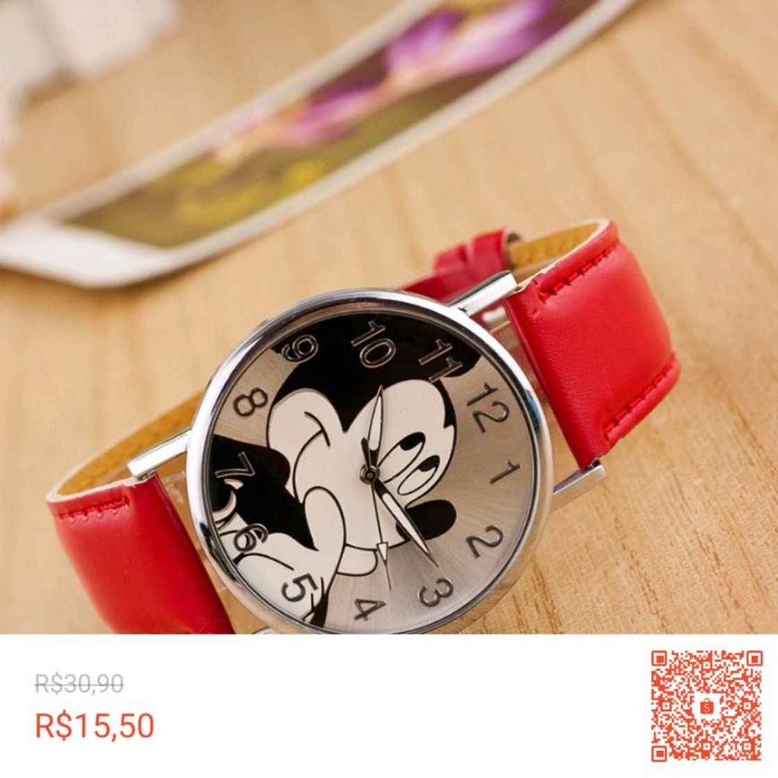 Fashion Relógio Mickey mouse ⌚