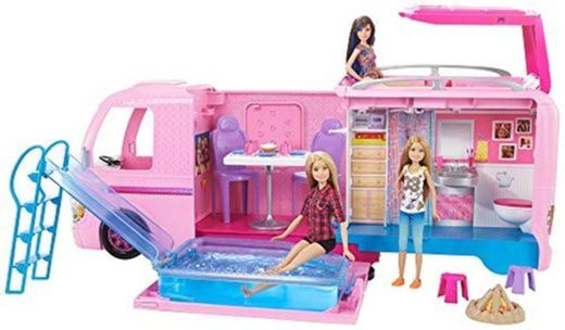 Barbie Supercaravana de Barbie, autocaravana muñeca barbie, regalo para niñas y niños