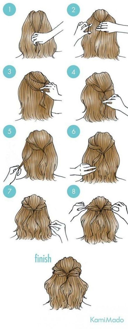 Fashion Penteado para cabelo curto 