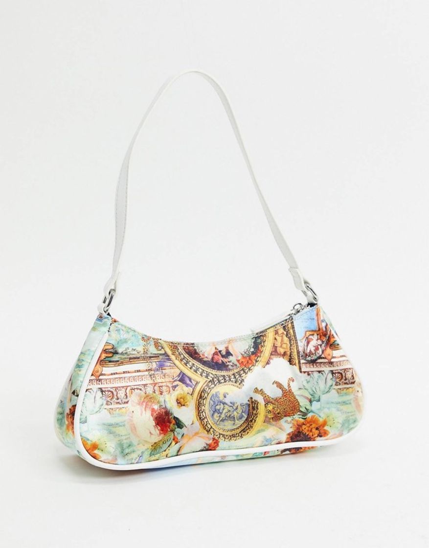 Moda ASOS DESIGN elongated 90s shoulder bag in renaissance print