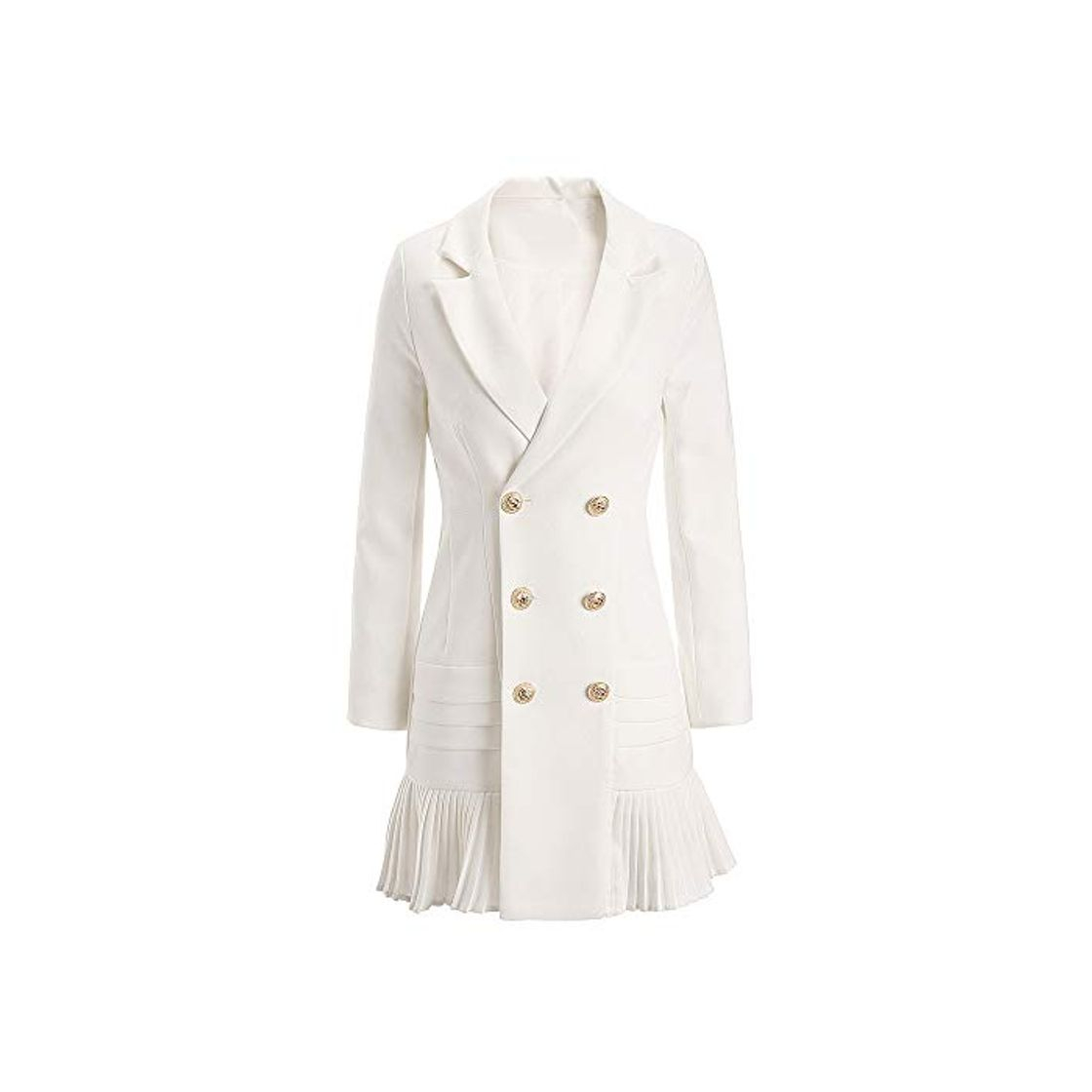 Moda Ruffles Slim Double Breasted Long Blazers para mujer