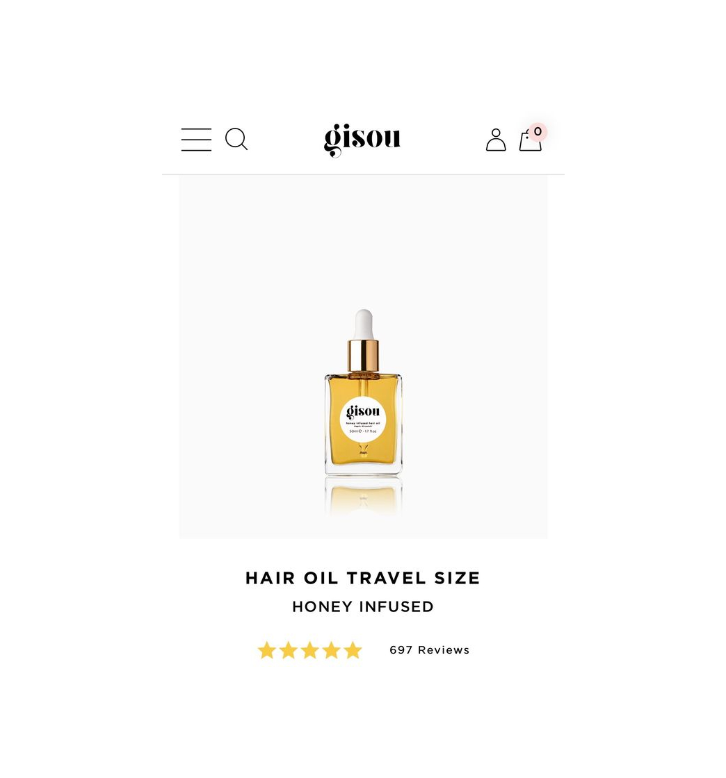 Product Gisou Honey Infused Hair Oil Travel Size