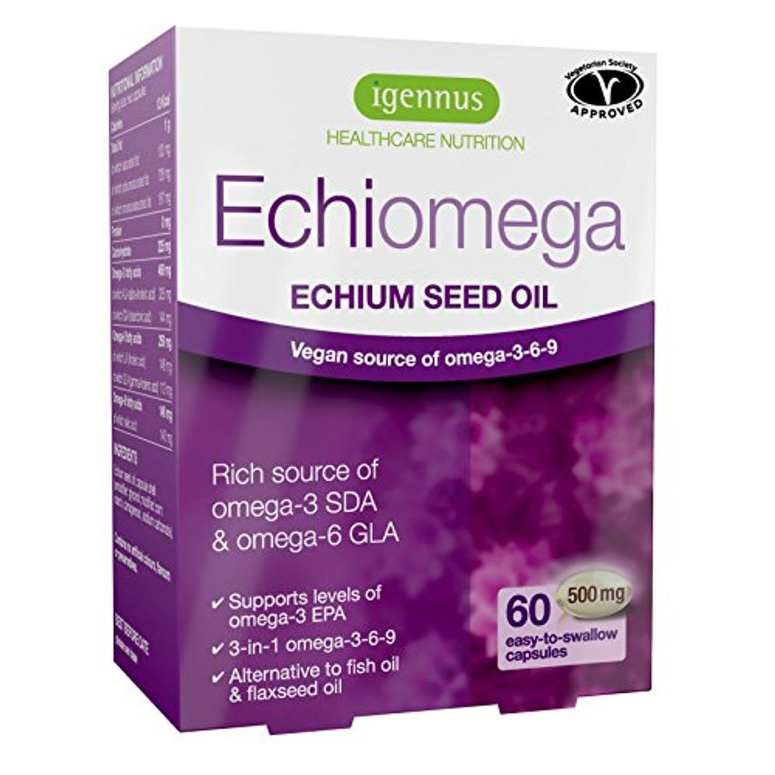 Fitness Echiomega vegetariana y vegana omega-3-6-9 cápsulas