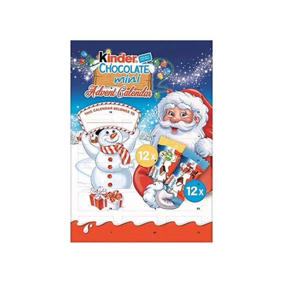 Producto Kinder Chocolate Adviento Calendario 135g