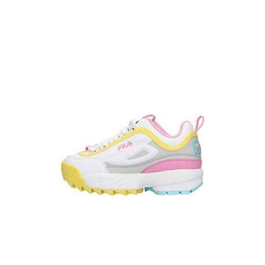 Zapatos de niña FILA Disruptor CB JR en Cuero Blanco 1010850