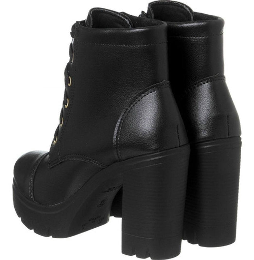 Moda Bota Coturno Sola Alta Tratorada Plataforma A3 Feminino - Preto ...