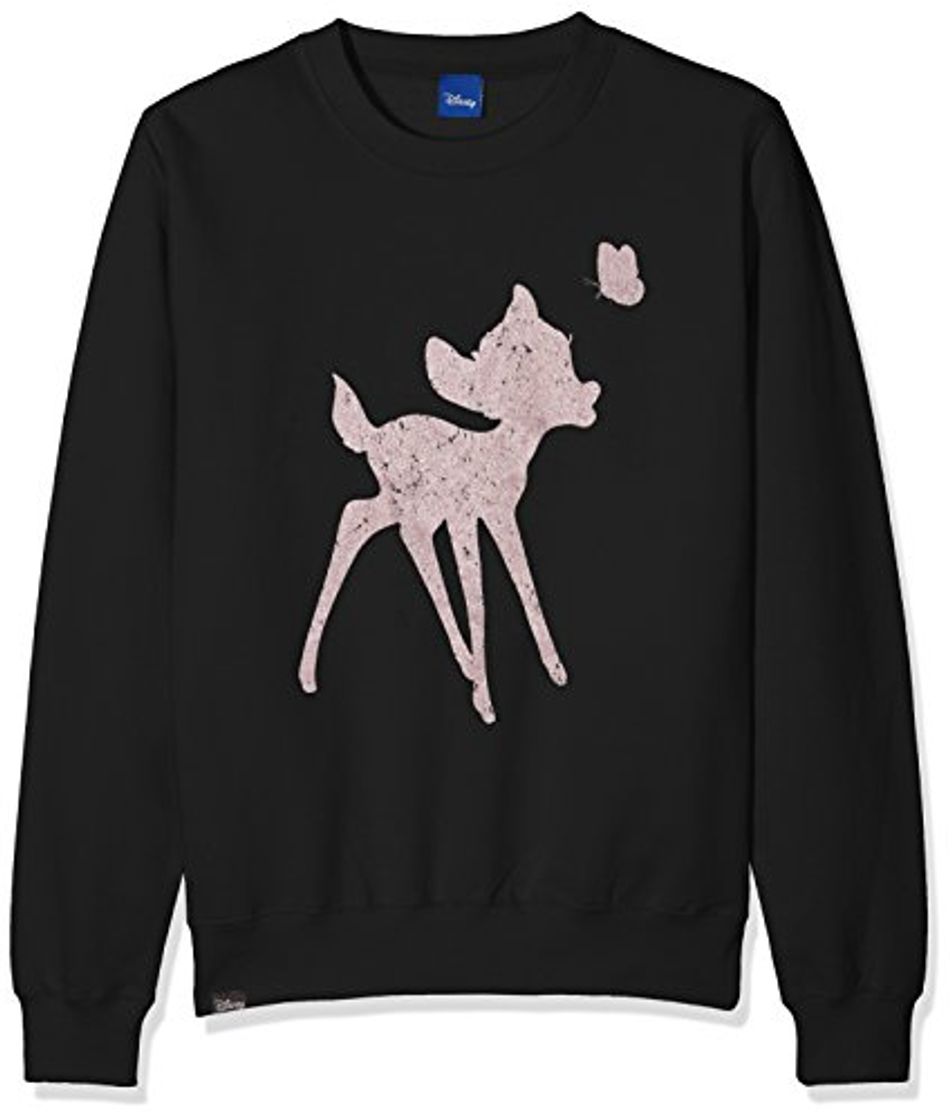 Moda Bambi Silhouette Sudadera, Negro