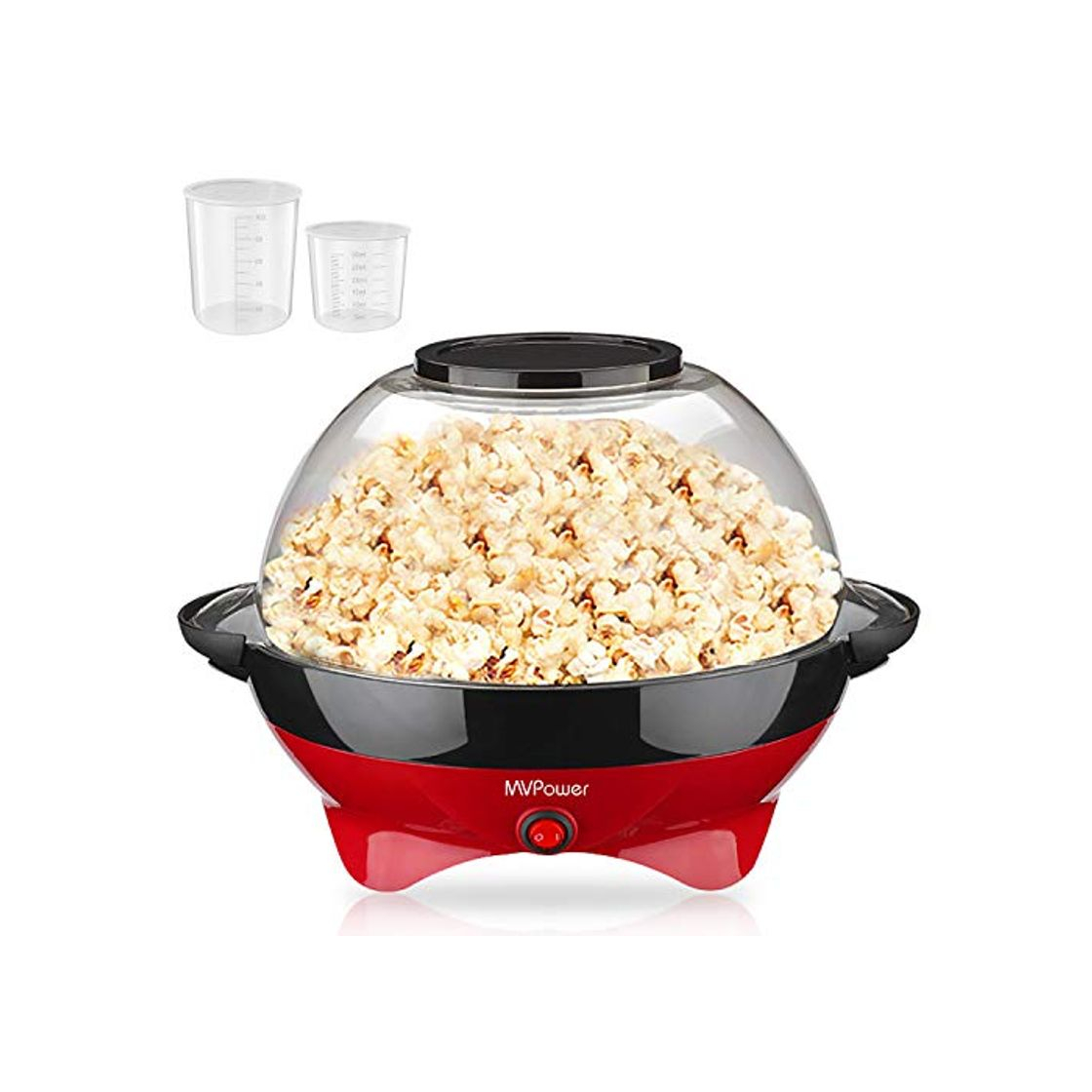 Social MVPower Popcorn Maker, 800W Popcorn Maker, Superficie de Calentamiento Extraíble Recubrimiento Antiadherente,
