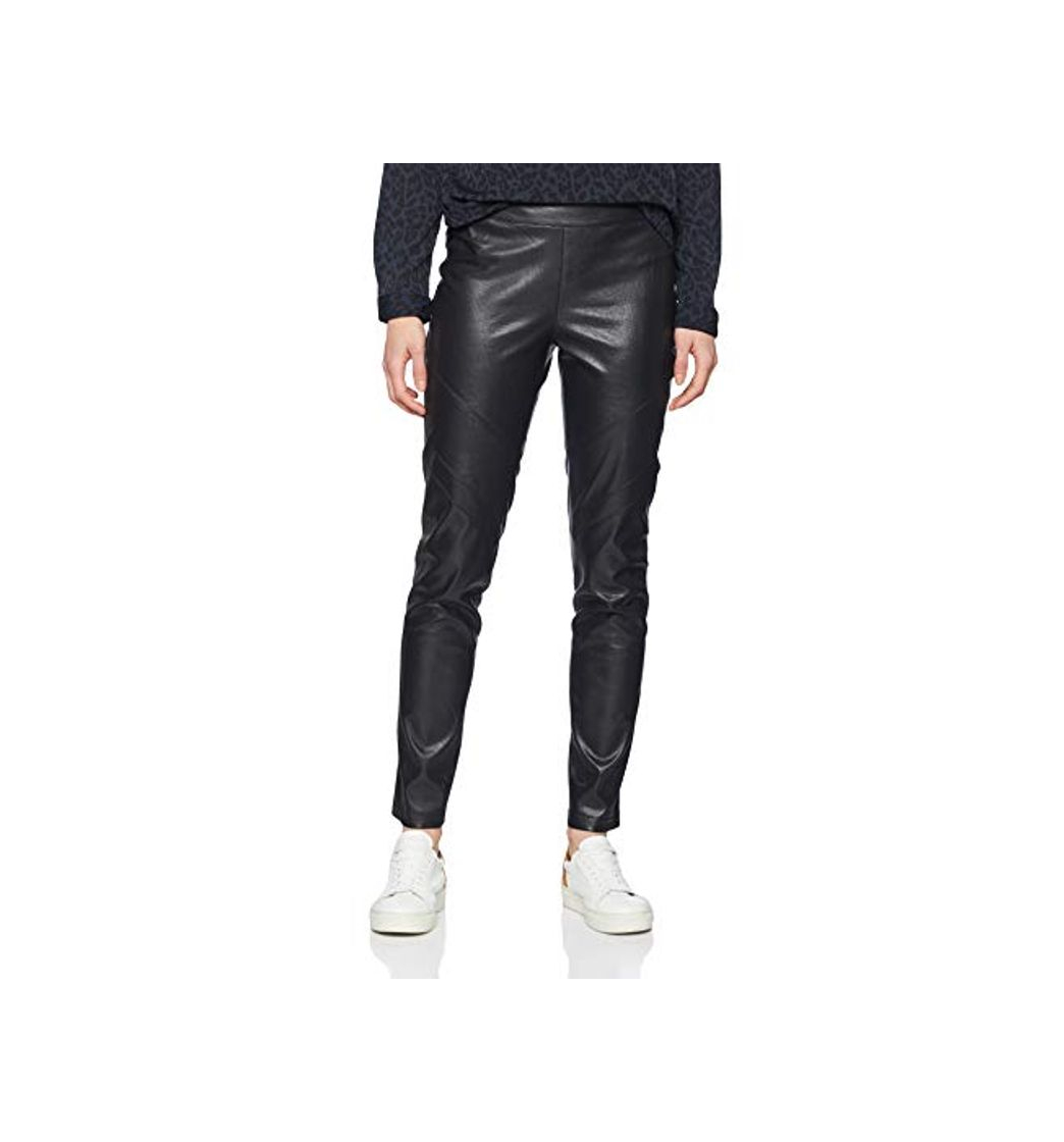 Fashion Daniel Hechter Fake Leather Pants Pantalones, Negro