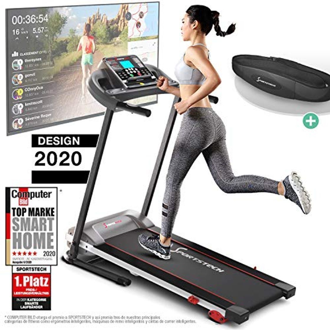 Social Sportstech F10 Cinta de Correr Modelo 2020 - Marca de Calidad Alemana