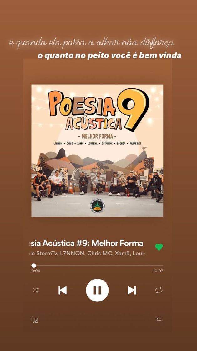 Moda Poesia Acustica 9: melhor forma