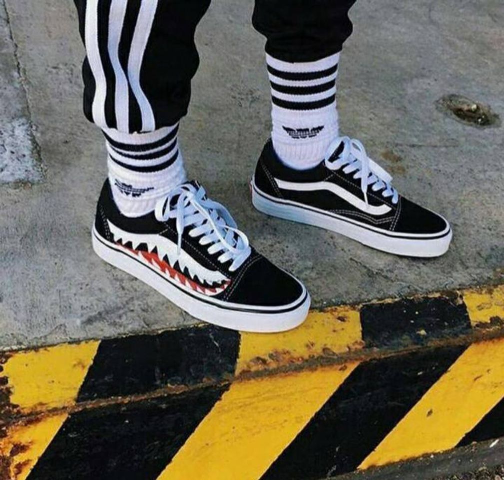 Fashion Tênis Vans X Bape Sharkooth Personalizado