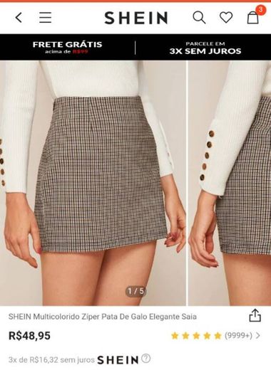 Houndstooth Mini Skirt 