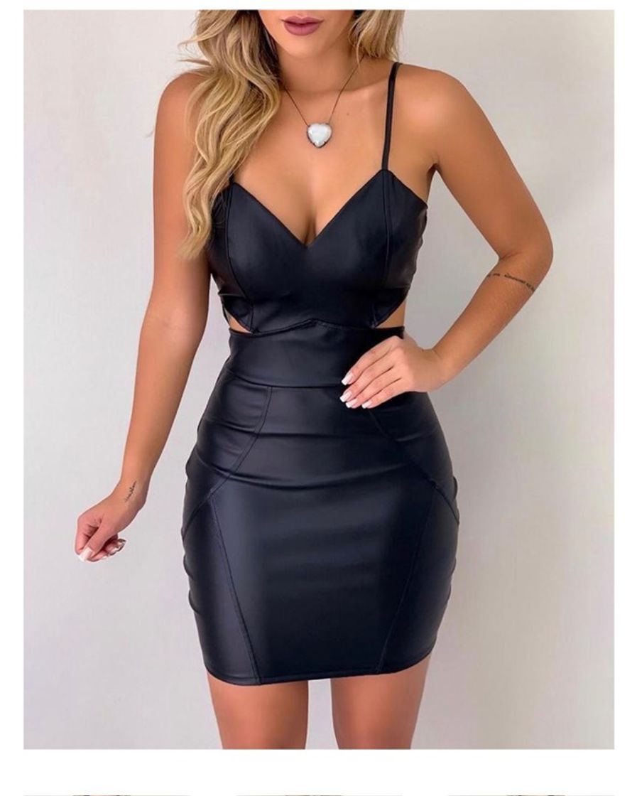 Fashion V Neck Backless Spaghetti Strap Dress