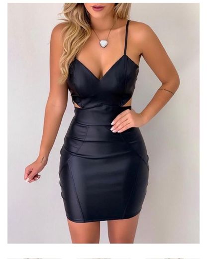 V Neck Backless Spaghetti Strap Dress