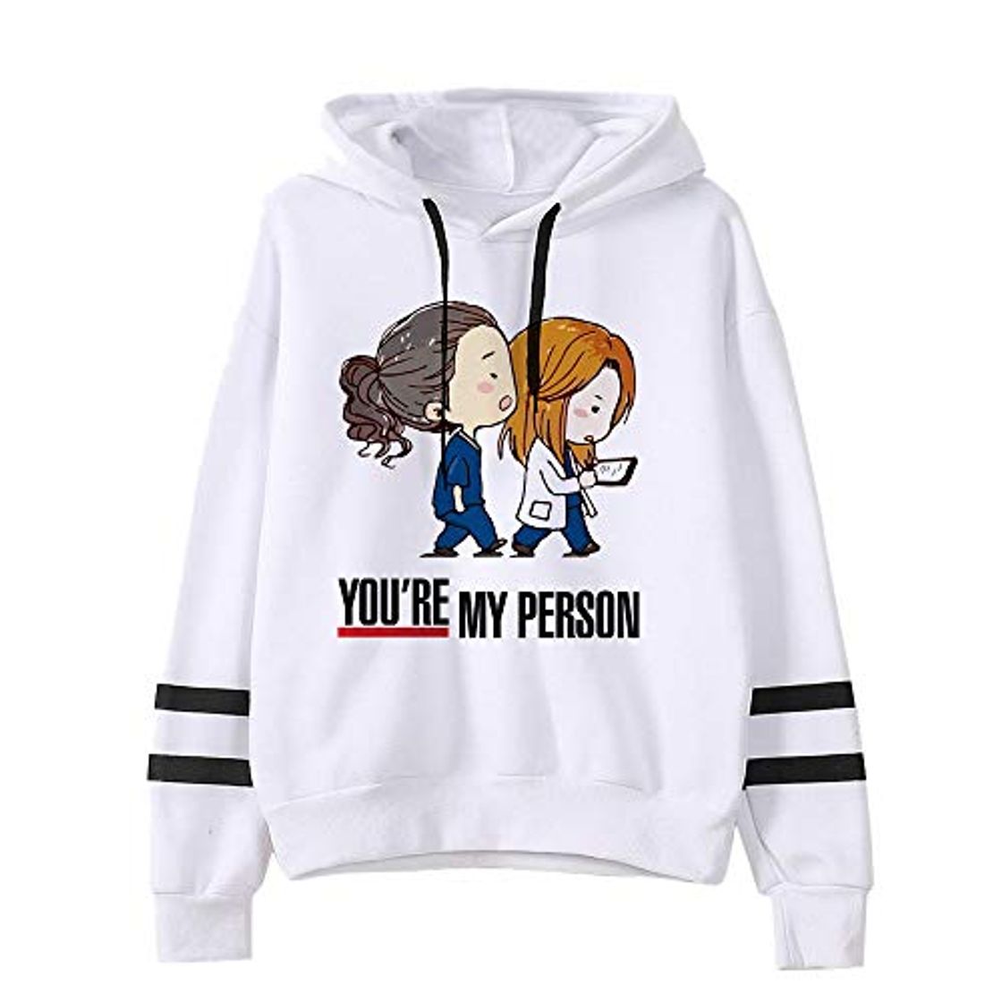 Fashion Grey'S Anatomy Pullover Salvaje Deportivo de Moda Cuello Redondo suéter de los Hombres clásicos de Moda suéter con Capucha Floja Ocasional Manga Larga Delgada Prendas de Vestir Exteriores Unisex