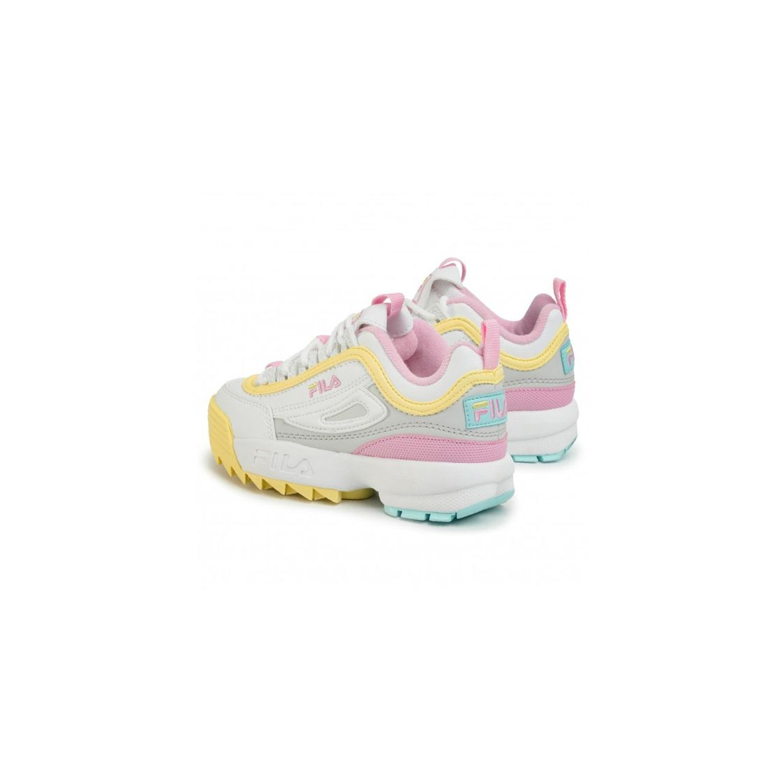 Social Zapatos de niña FILA Disruptor CB JR en Cuero Blanco 1010850
