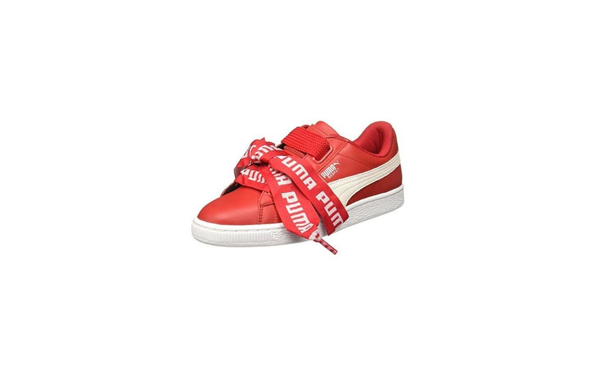 Fashion PUMA Mujer Toreador Rojo Basket Heart DE Zapatillas-UK 6