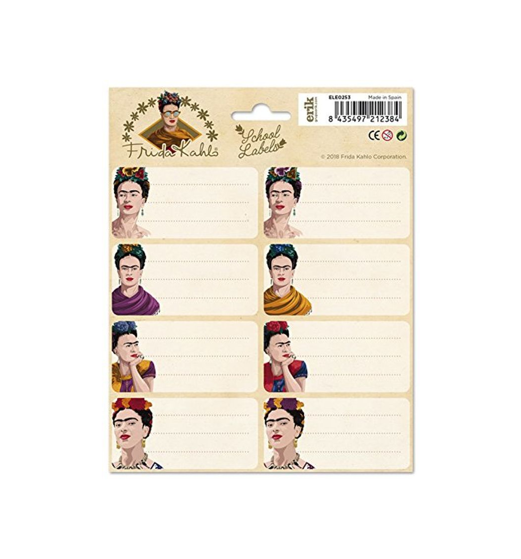 Product Grupo Erik Editores ELE0253 - Pack de 16 etiquetas con diseño Frida