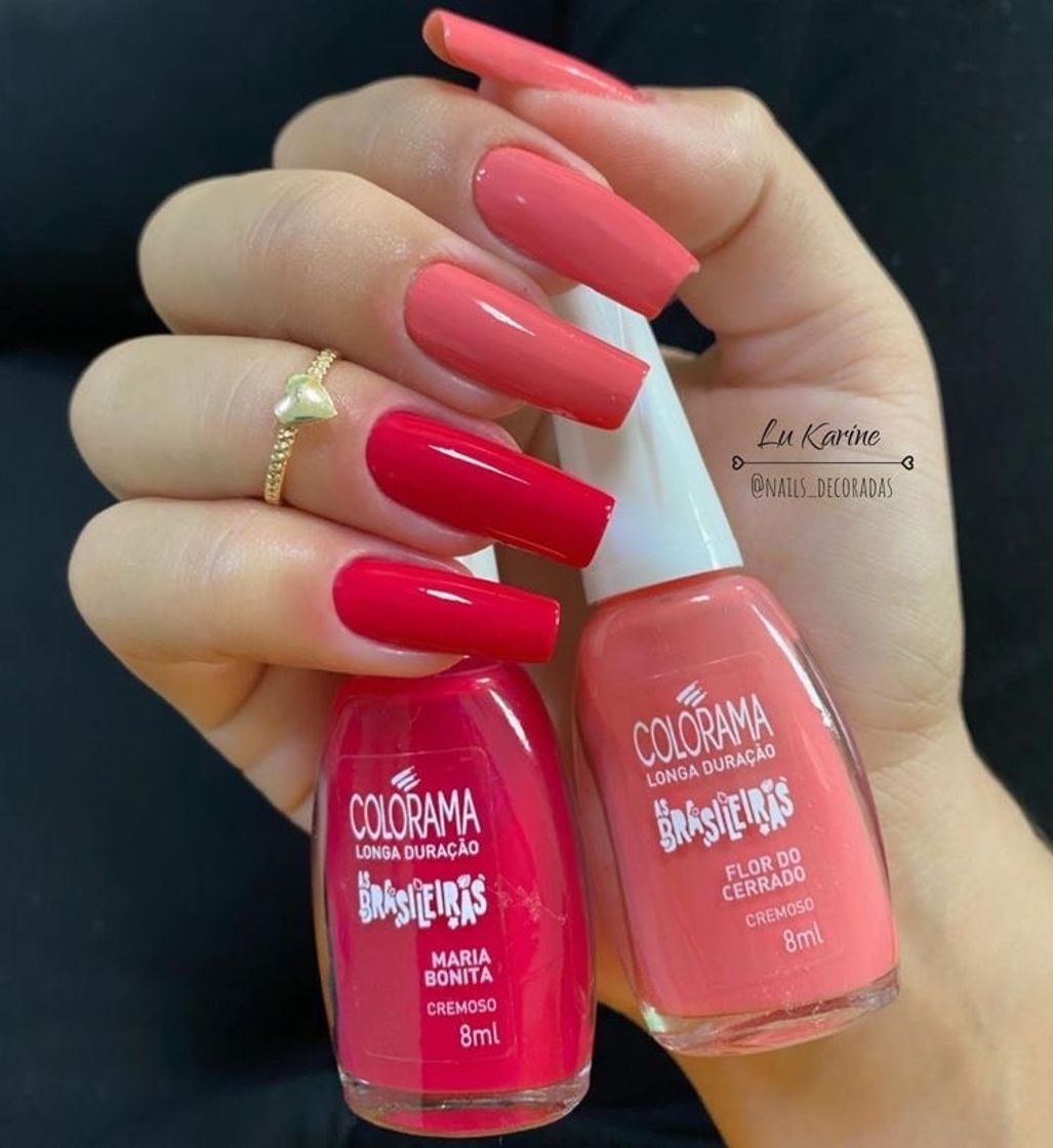 Moda Unhas em cor quente 