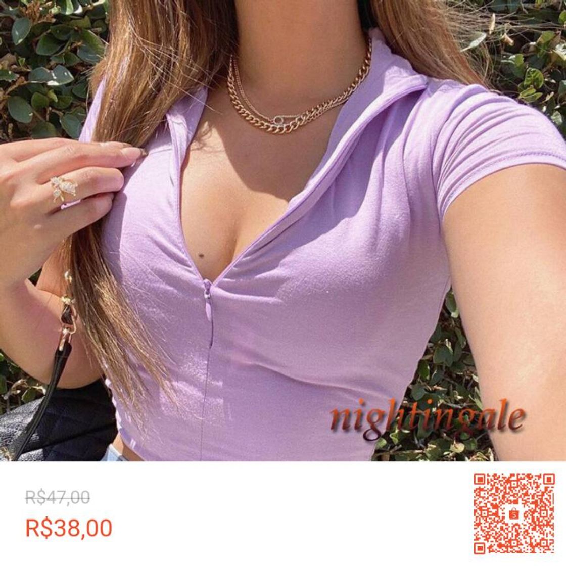 Products Blusa roxo bebe manga curta com ziper frontal