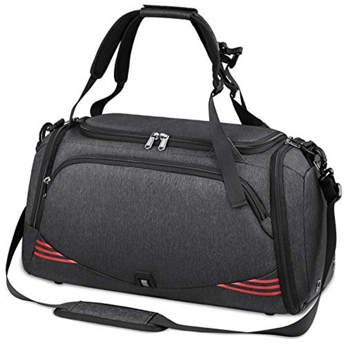 Producto NUBILY Bolsa Deporte Hombre Bolsas Gimnasio Mujer Bolso Fin de Semana Viaje con Compartimento para Zapatos Gym Bag Impermeable Grande 40L Negro