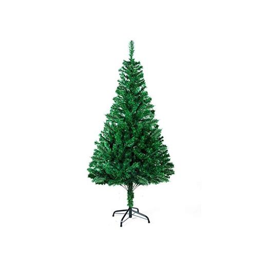 SunJas Árbol de Navidad Artificial Árbol Espeso y Lujo Verde/Blanco/Nevado con Copos