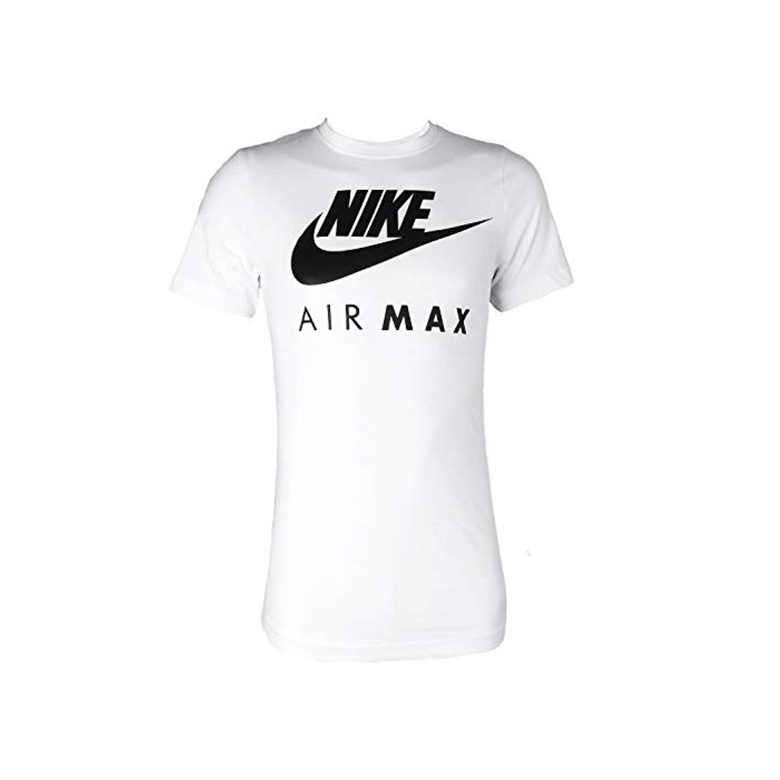 Social Nike Air MAX tee Hombre Camiseta Algodón T-Shirt Deportiva Fitness Blanco/Negro, Tamaño