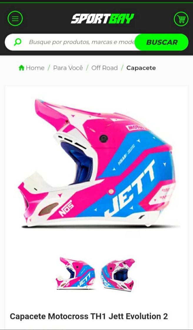 Fashion Capacete Motocross TH1 Jett Evolution 2

