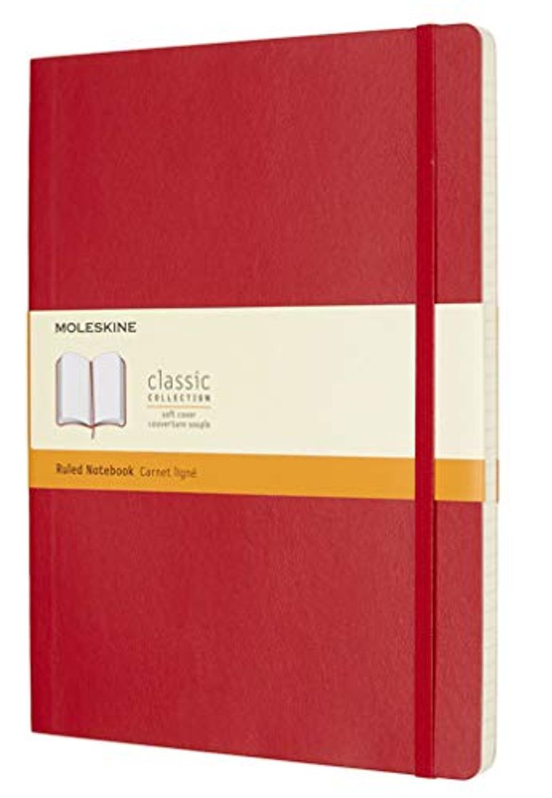 Libro Moleskine - Cuaderno Clásico con Páginas Rayadas, Tapa Blanda y Goma Elástica,