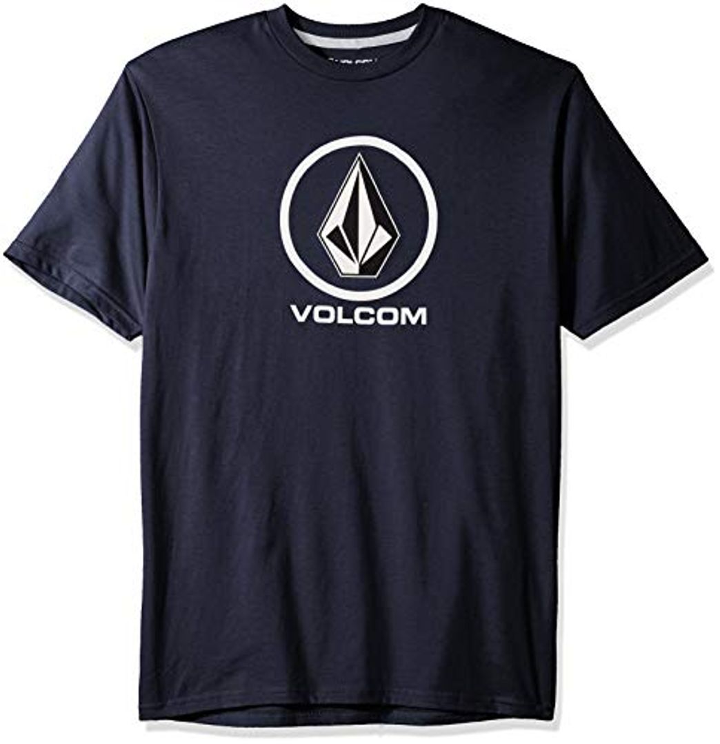 Moda Volcom Men's Crisp Stone Short Sleeve T Shirt Navy Blue M