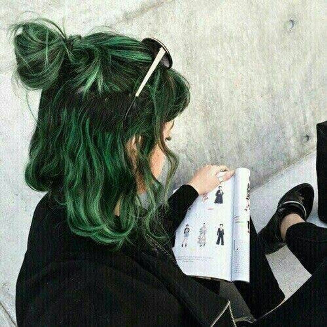 Fashion 🐢🍏Cabelo verde🍏🐢