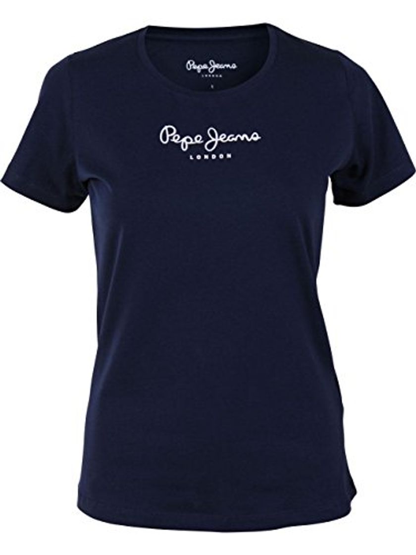 Social Pepe Jeans New Virginia, Camiseta Para Mujer, Azul
