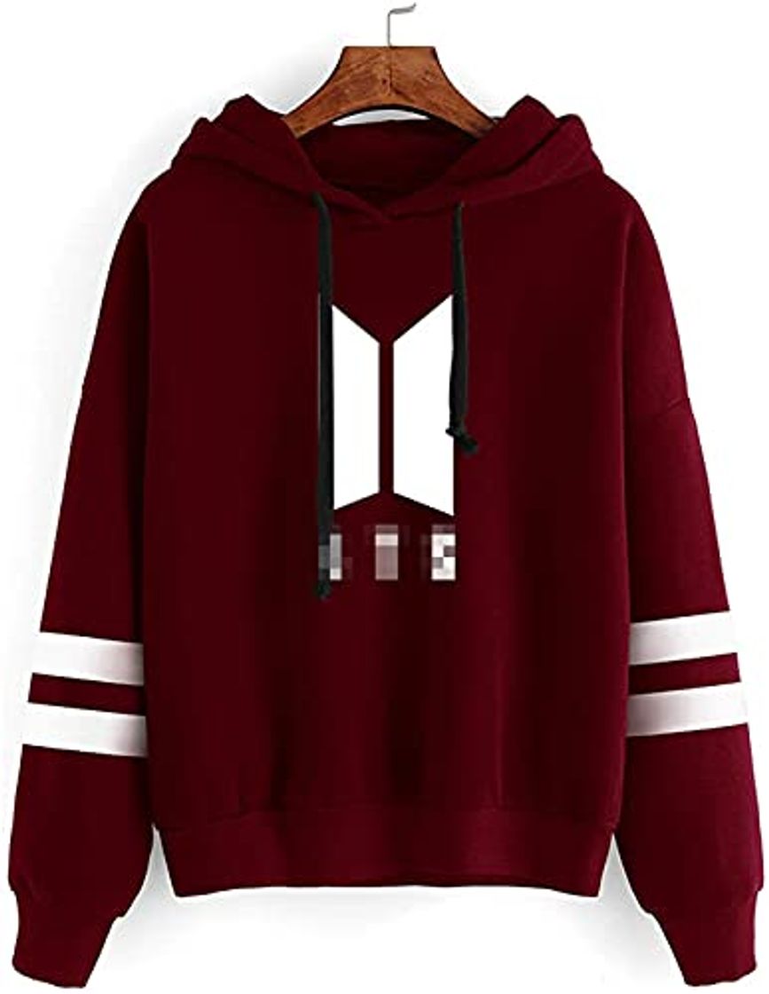 Fashion SIMYJOY Sudadera con Capucha Korea Pop Unisex Sweat K-Pop Sudadera Rayas de