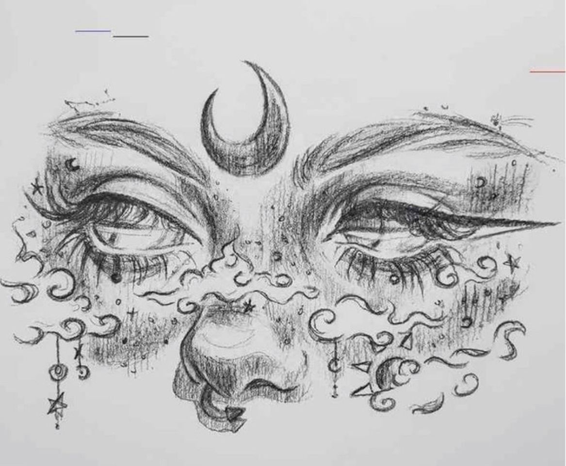Social Desenho de olhar da lua com máscara 