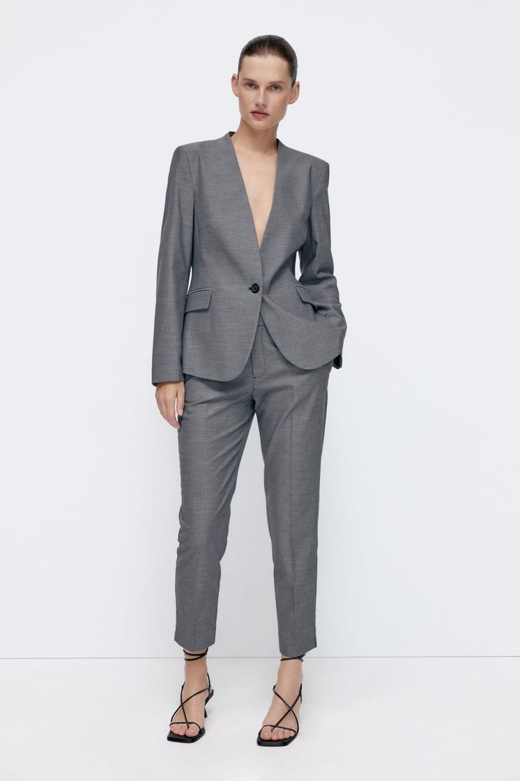 Social Blazer entallada jaspeada 
