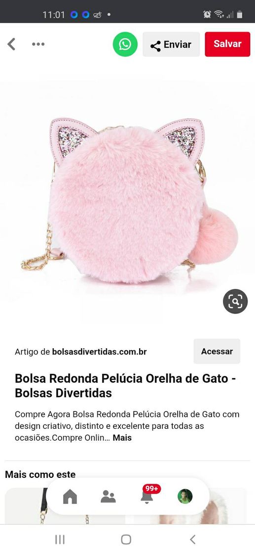 Moda Bolsa rosa