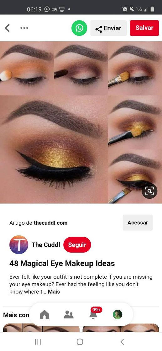 Moda Make dourada