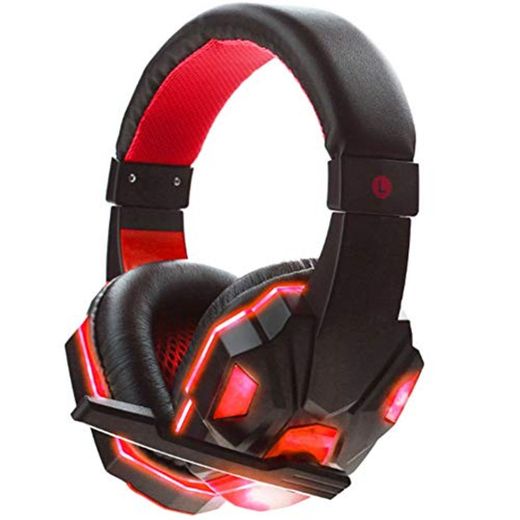 Gaming Headset Stereo Gamer Headset Gaming Headset 3.5 mm with LED Microphone