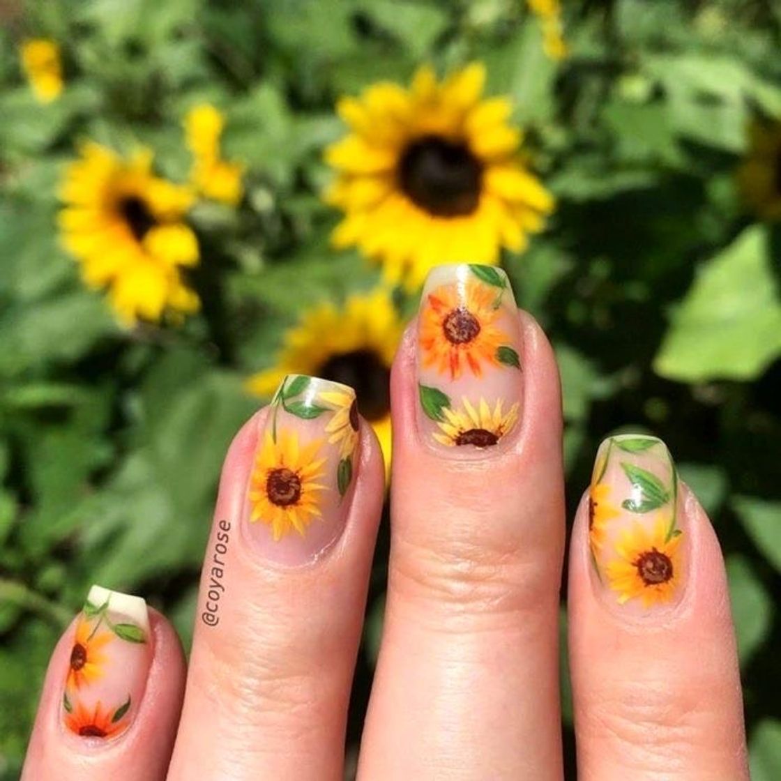 Fashion Uñas girasol