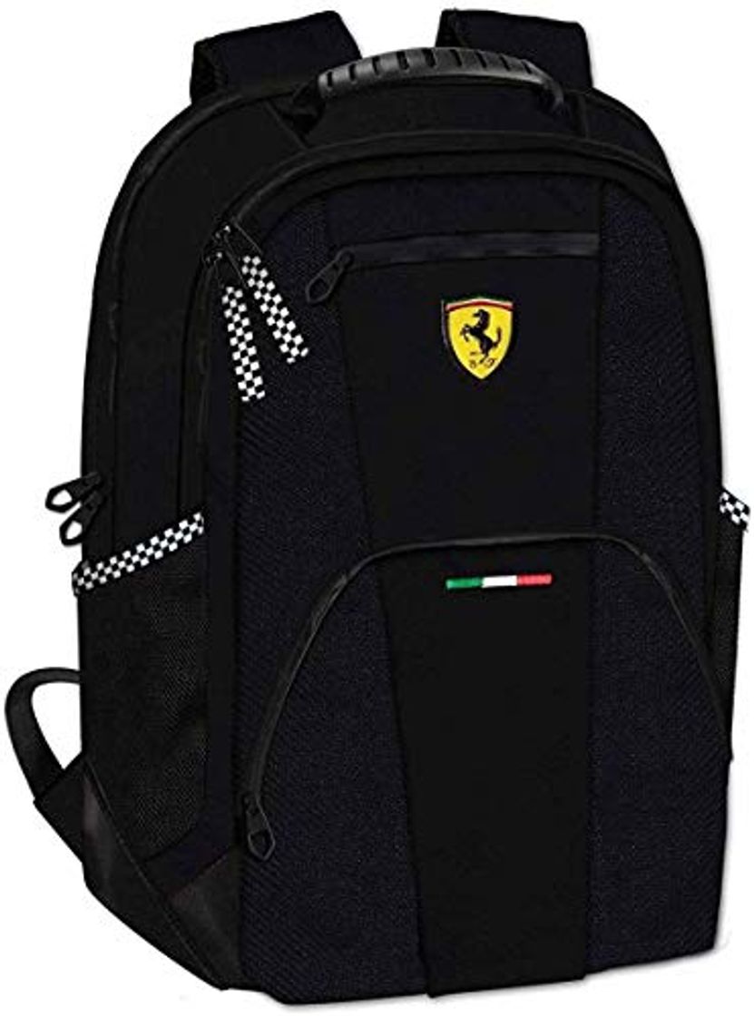 Moda Mochila Grande Escolar Ferrari Negra