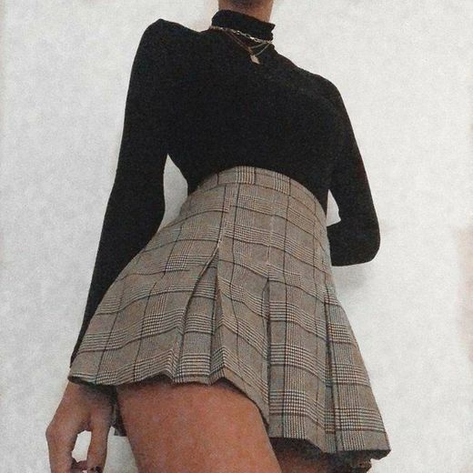 plaid skirt outfit 