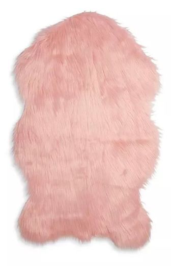 Alfombra de pelo de oveja sintético de color rosa | Menaje - Primark