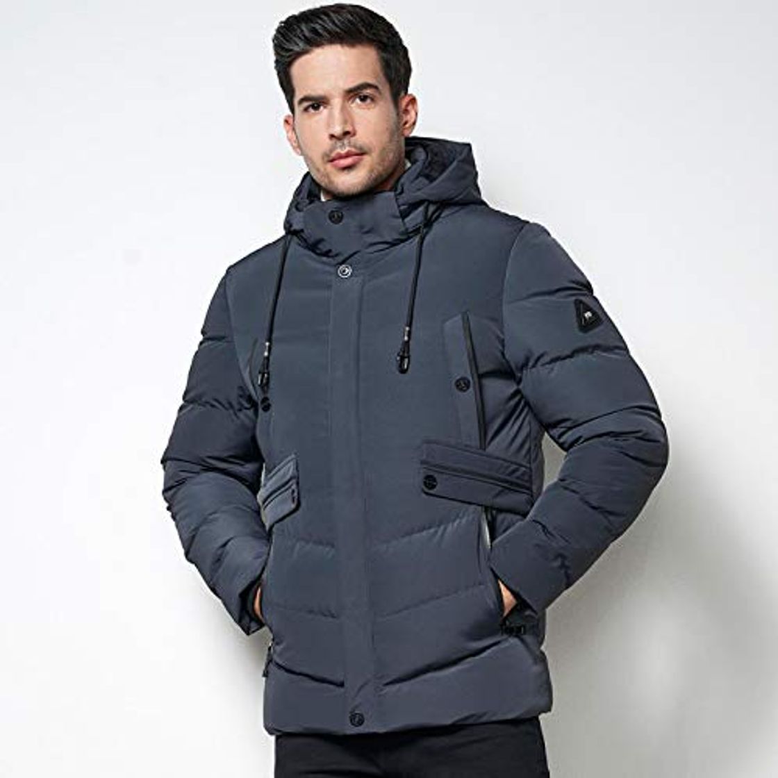 Moda Chaqueta Acolchada Térmica De Lana con Capucha Desmontable para Hombre De Marca De Invierno 2020 Parkas Abrigo Prendas De Vestir Abrigo Grueso Informal Parka Ropa Masculi