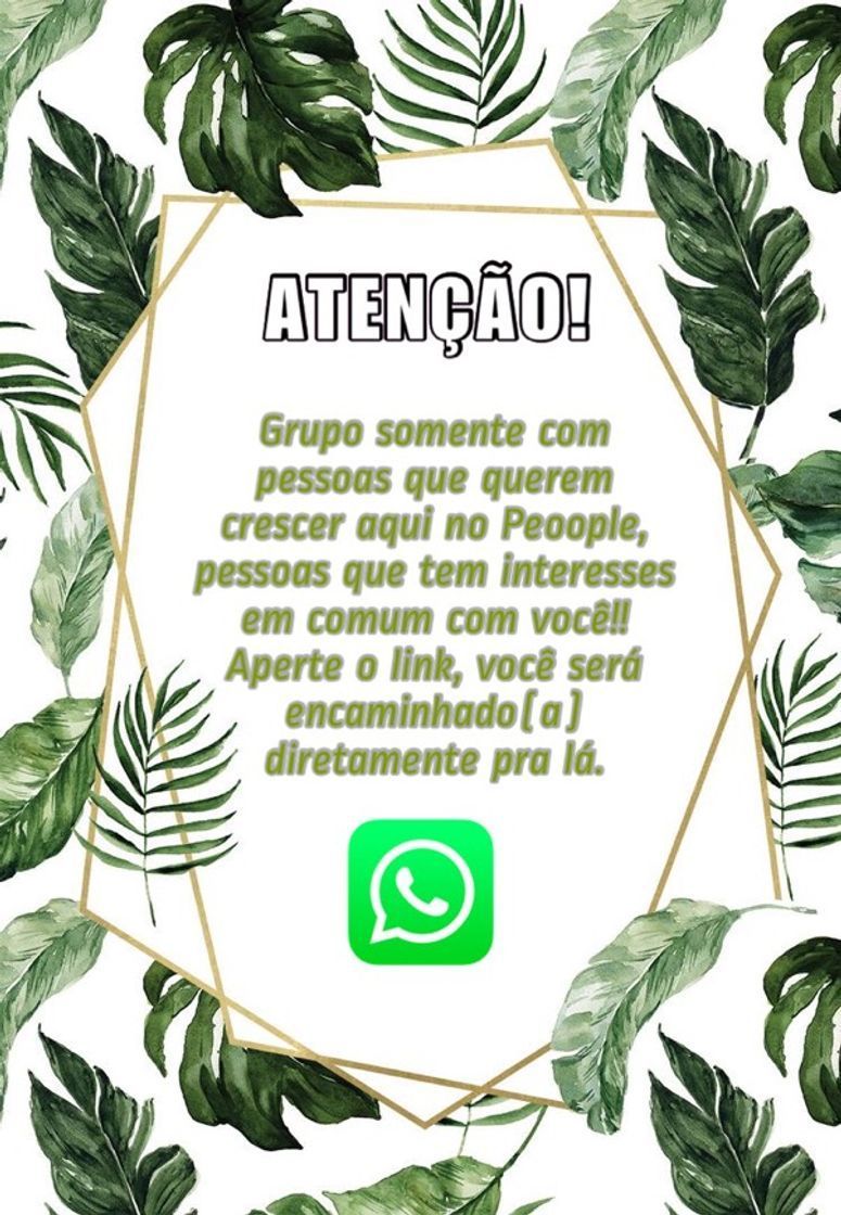 Moda GRUPO DE WHATSAPP PEOOPLE